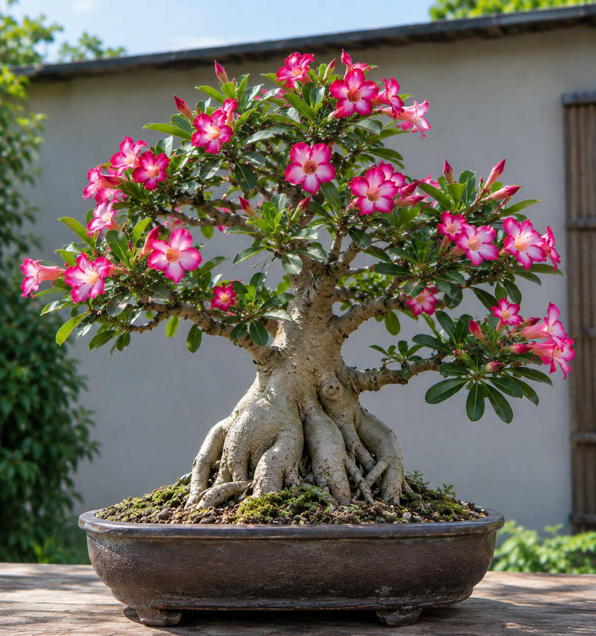 Flowering Adenium bonsai